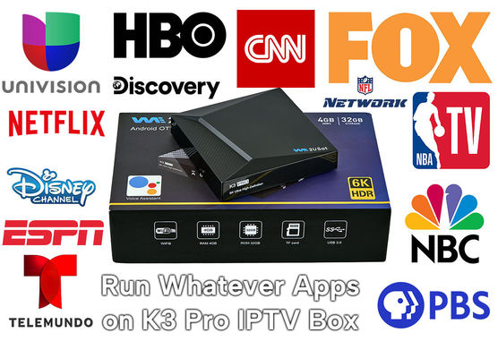 Box IPTV personalizado para Android We2u K3 Pro Box IPTV de por vida Negro